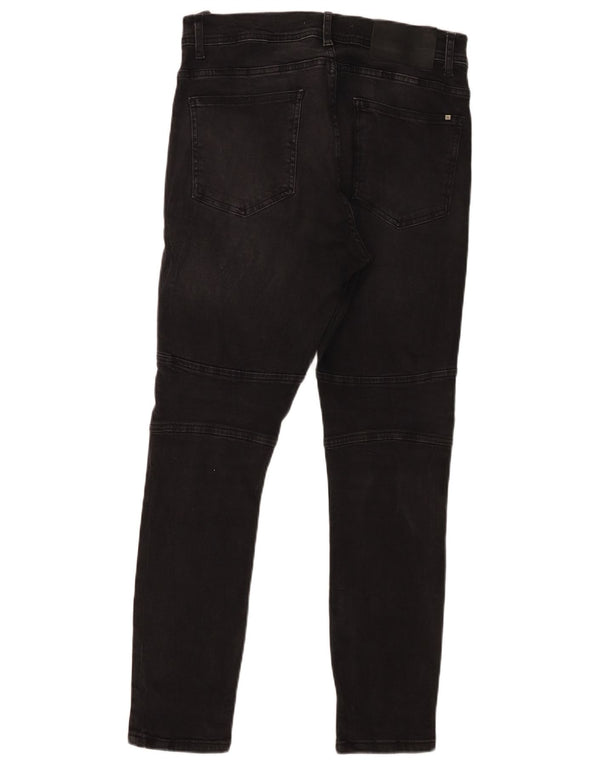 Мужские джинсы скинни Zara EU 42, большие W32 L28, черный хлопок