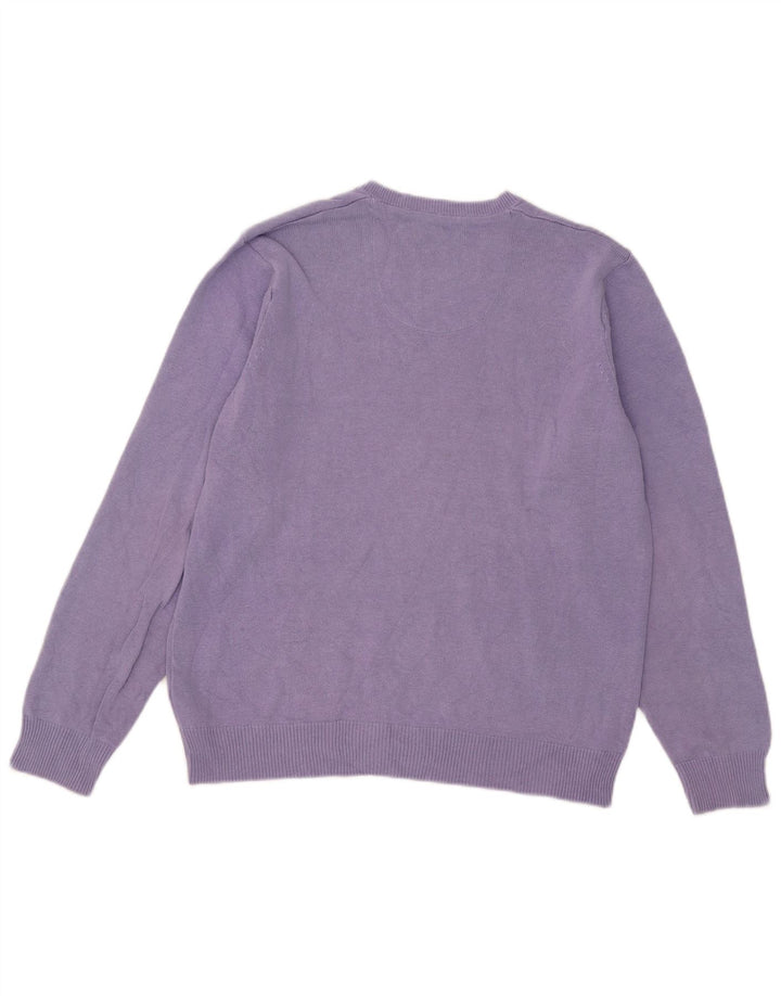 Мужской джемпер с v-образным вырезом Marks & Spencer Blue Harbour, средний фиолетовый