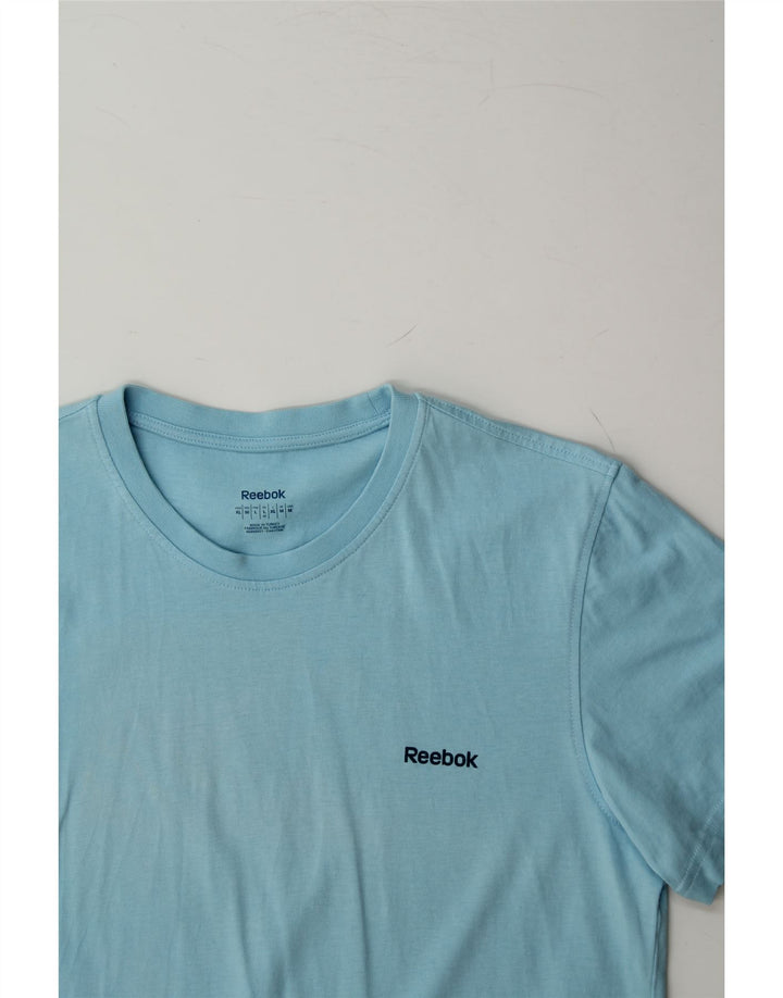 REEBOK Mens T-Shirt Top Medium Blue Cotton Vintage Reebok and Second-Hand Reebok from Messina Hembry 