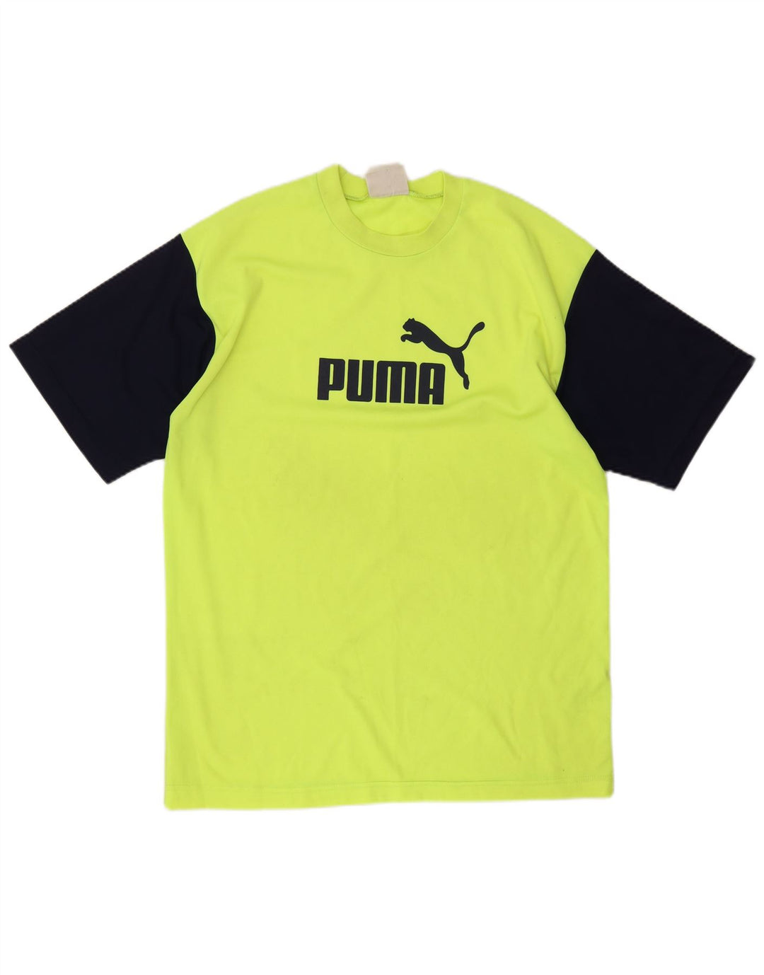 Мужская футболка с рисунком Puma, большой желтый полиэстер с цветными блоками