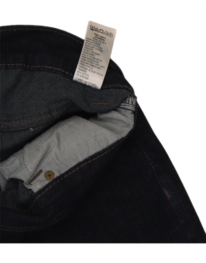 Женские короткие джинсы Marks & Spencer UK 10, маленькие W27 L28, темно-синие