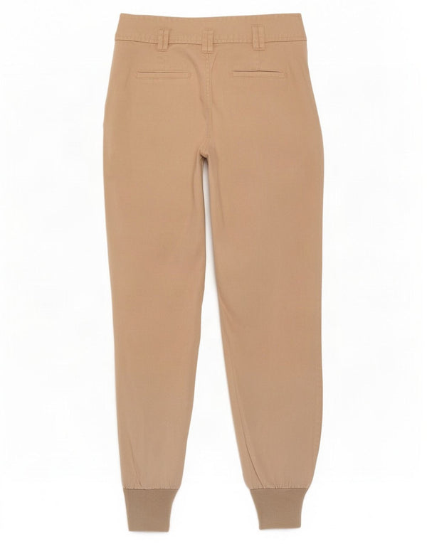 Женские брюки-чиносы Zara для джоггеров EU 34 2XS W24 L28 Бежевый хлопок