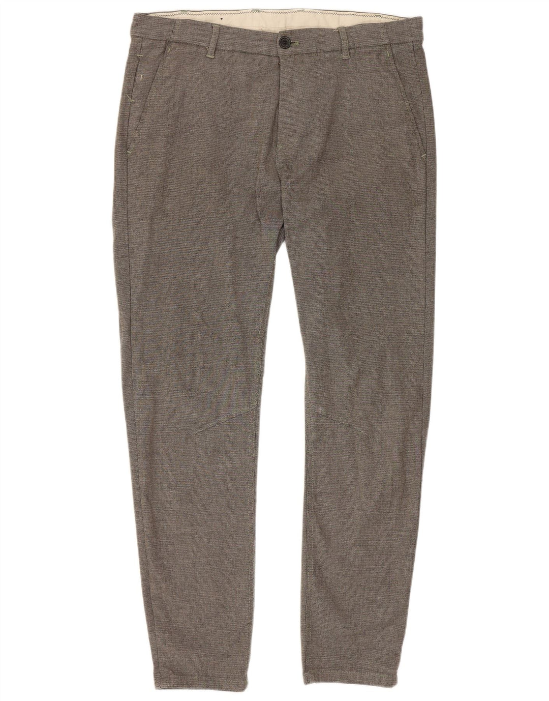 Женские узкие брюки-чиносы Zara EU 42, большие W32 L28, серый полиэстер