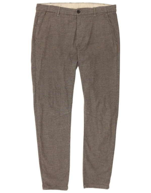 Женские узкие брюки-чиносы Zara EU 42, большие W32 L28, серый полиэстер