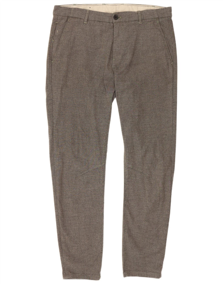 Женские узкие брюки-чиносы Zara EU 42, большие W32 L28, серый полиэстер