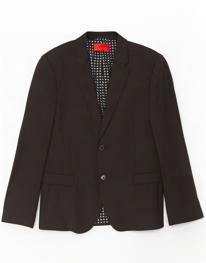Мужской пиджак на 2 пуговицах Hugo Boss EU 44 XS, черный