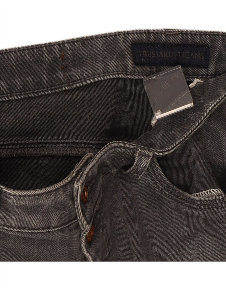 TRUSSARDI Женские узкие джинсы W28 L28 Серые хлопковые