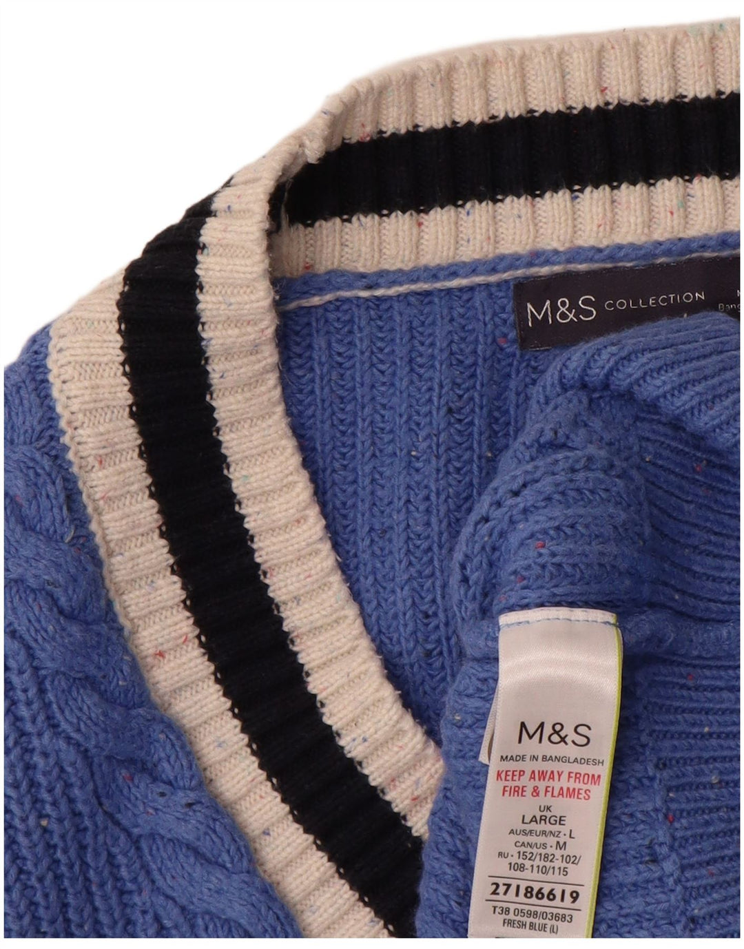 Женский свитер-кардиган оверсайз Marks & Spencer UK 16, большой синий хлопок