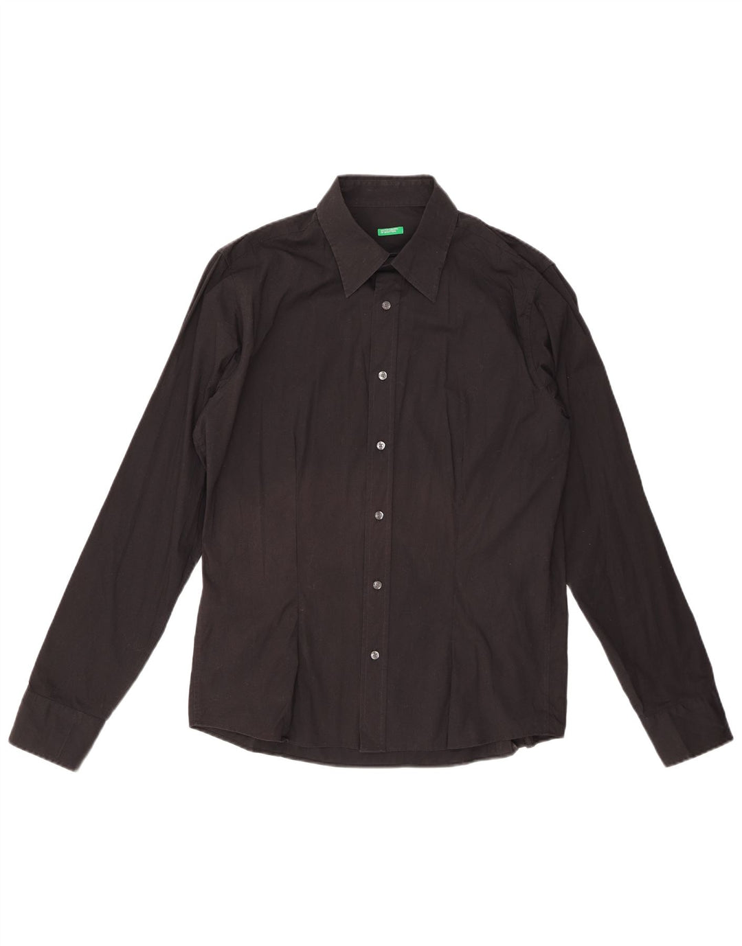 Мужская рубашка BENETTON XL, черный хлопок