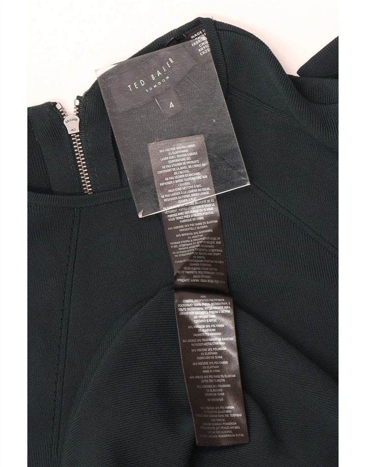Женское платье макси с крыльями летучей мыши Ted Baker, размер 4, большое зеленое, вискоза