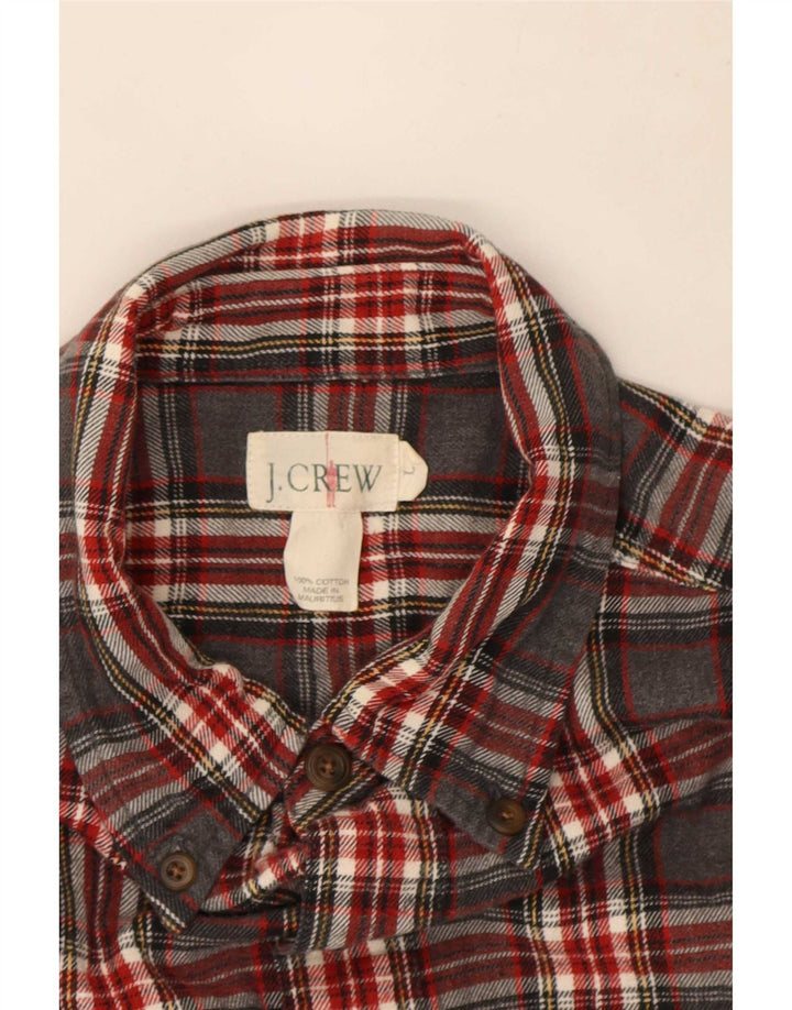Мужская фланелевая рубашка J. Crew, большая серая клетка, хлопок
