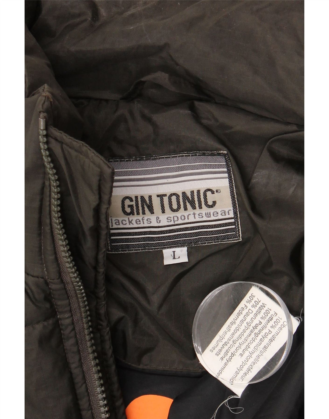Мужская стеганая куртка Gin Tonic UK 40, большая, черная, полиамид
