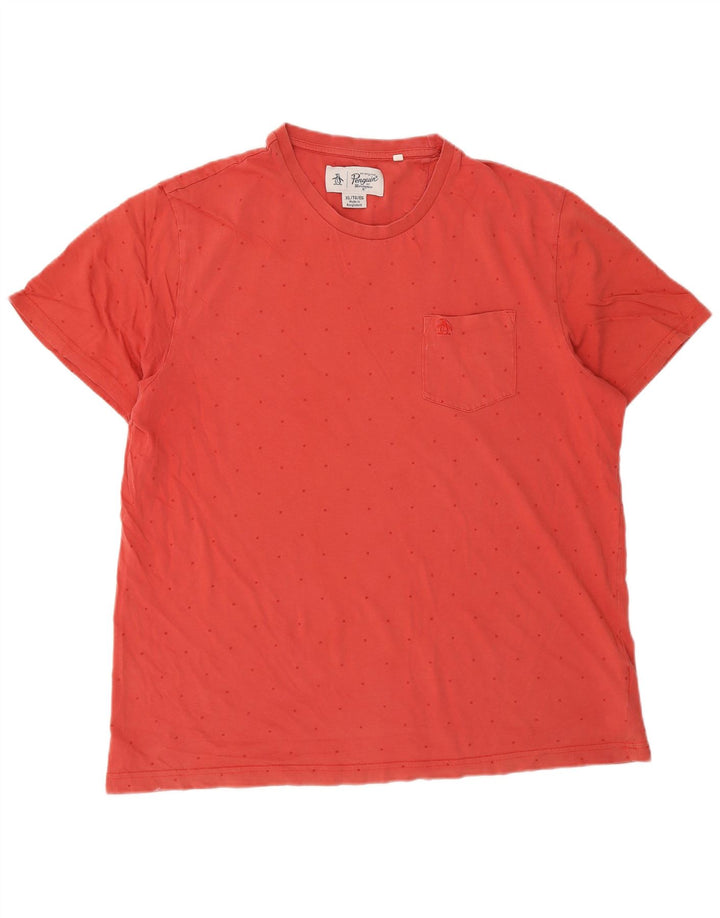 Мужская футболка Penguin Top XL из хлопка с красными пятнами