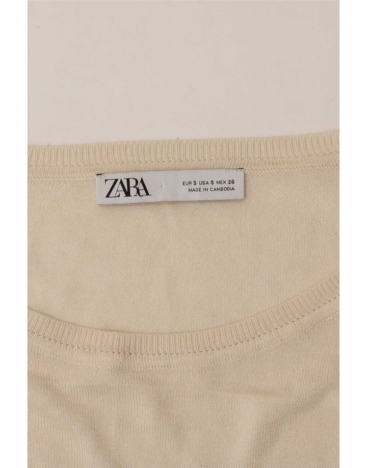 Женское болеро Zara UK 10, маленькое белое в полоску