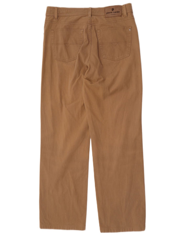 Мужские прямые повседневные брюки Pierre Cardin W35 L34 бежевого цвета, хлопок