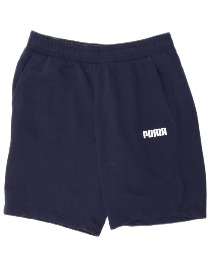Мужские спортивные шорты Puma, большие темно-синие, хлопок