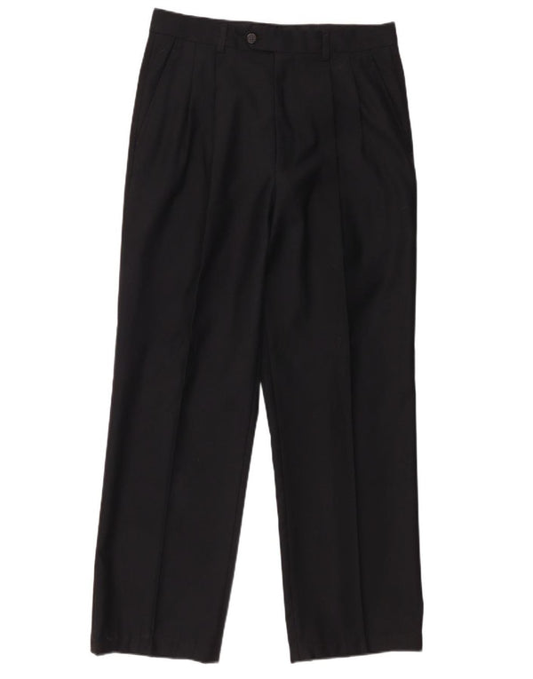 Ermenegildo Zegna Мужские костюмные брюки W32 L28 Черные шерстяные