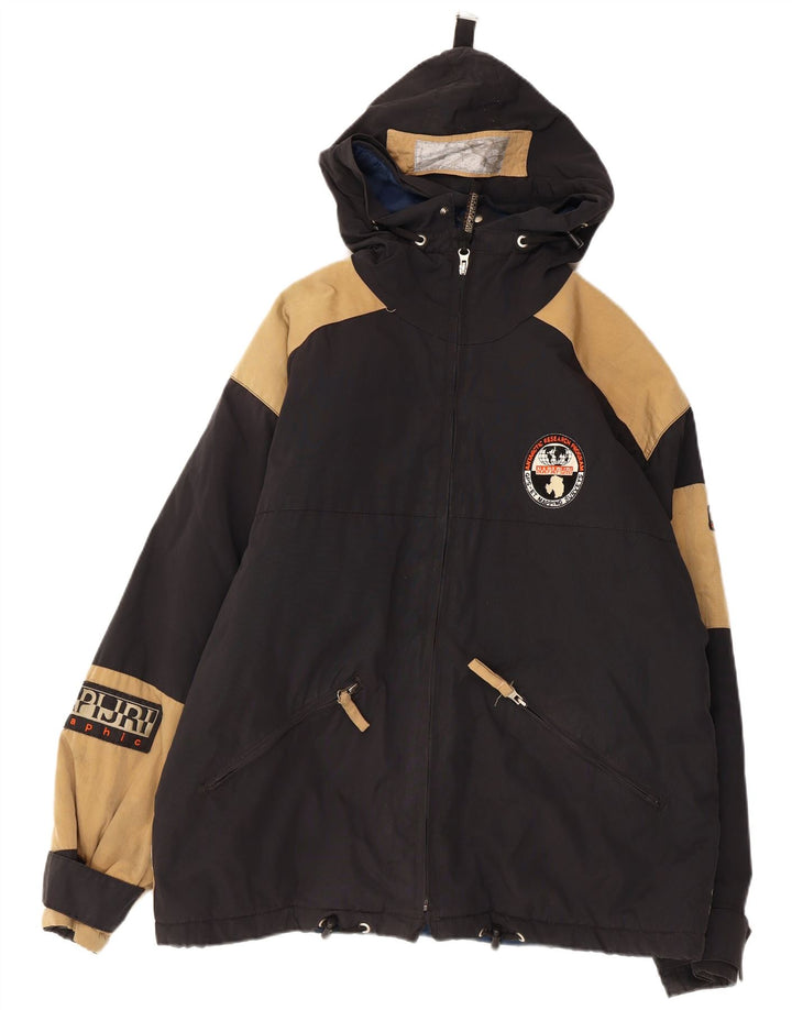 NAPAPIJRI Мужская ветровка с графическим рисунком UK 38 Средний Темно-Синий