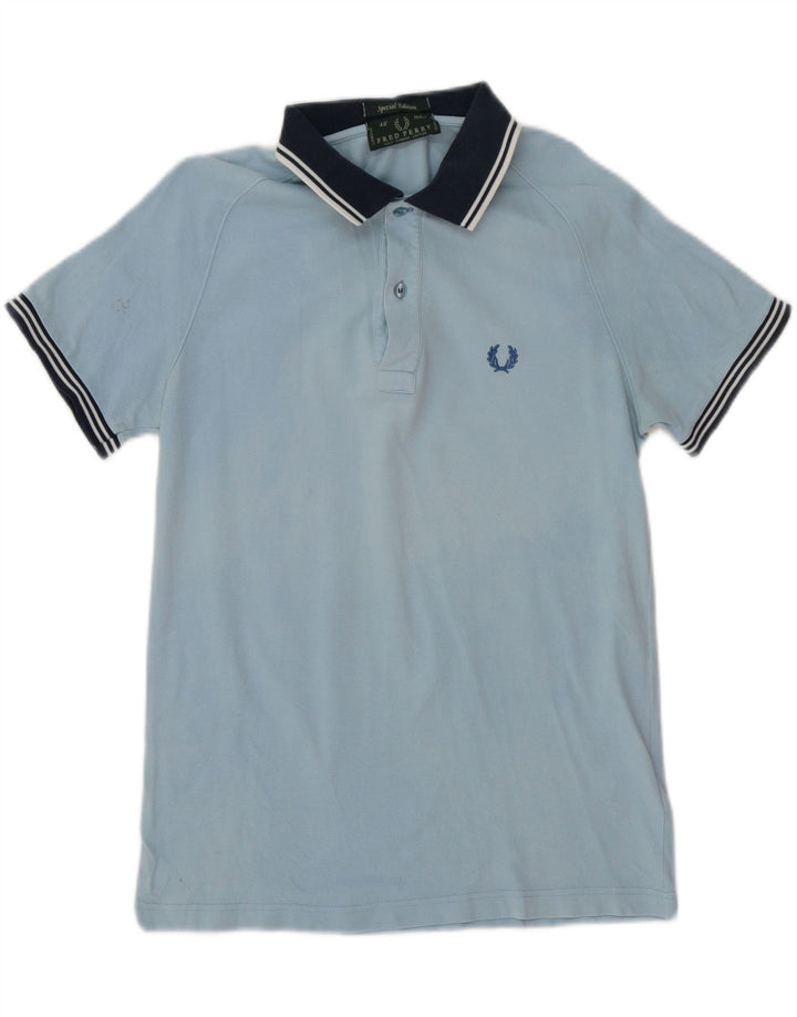 Мужская рубашка-поло для регби Fred Perry, хлопковая синяя полоска среднего размера
