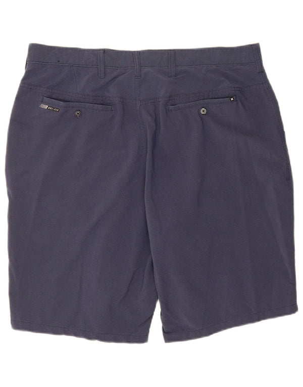 Hurley Mens Chino Shorts W36 Large Navy Blue Nylon