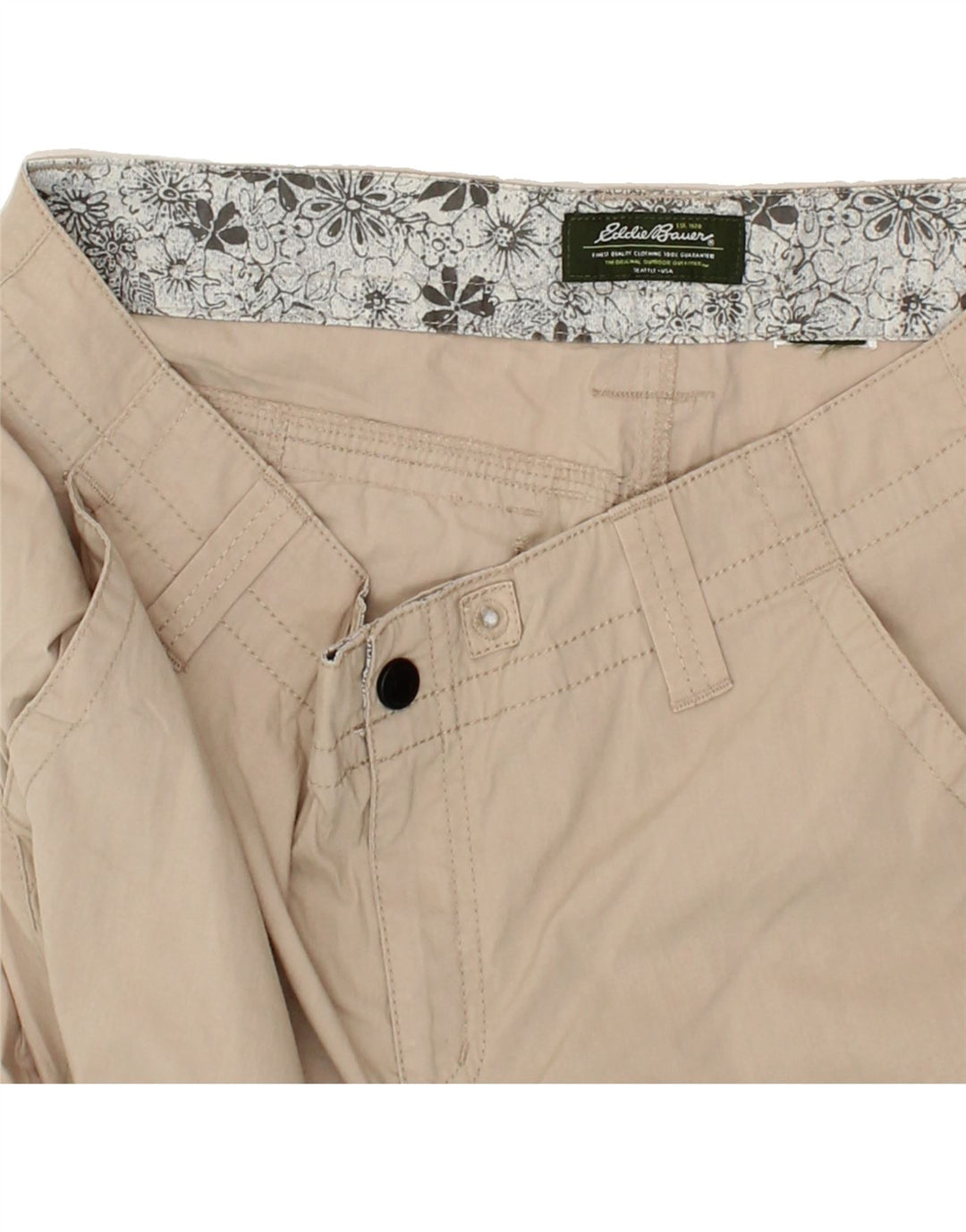 EDDIE BAUER Womens Wide Leg Capri Trousers W32 L20 Beige Vintage Eddie Bauer and Second-Hand Eddie Bauer from Messina Hembry 