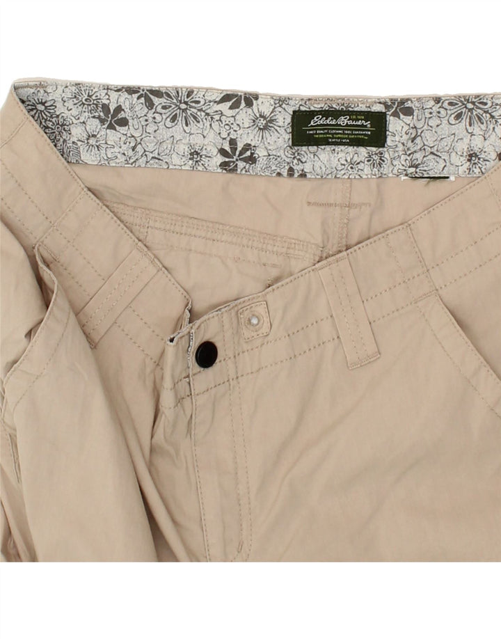 EDDIE BAUER Womens Wide Leg Capri Trousers W32 L20 Beige Vintage Eddie Bauer and Second-Hand Eddie Bauer from Messina Hembry 