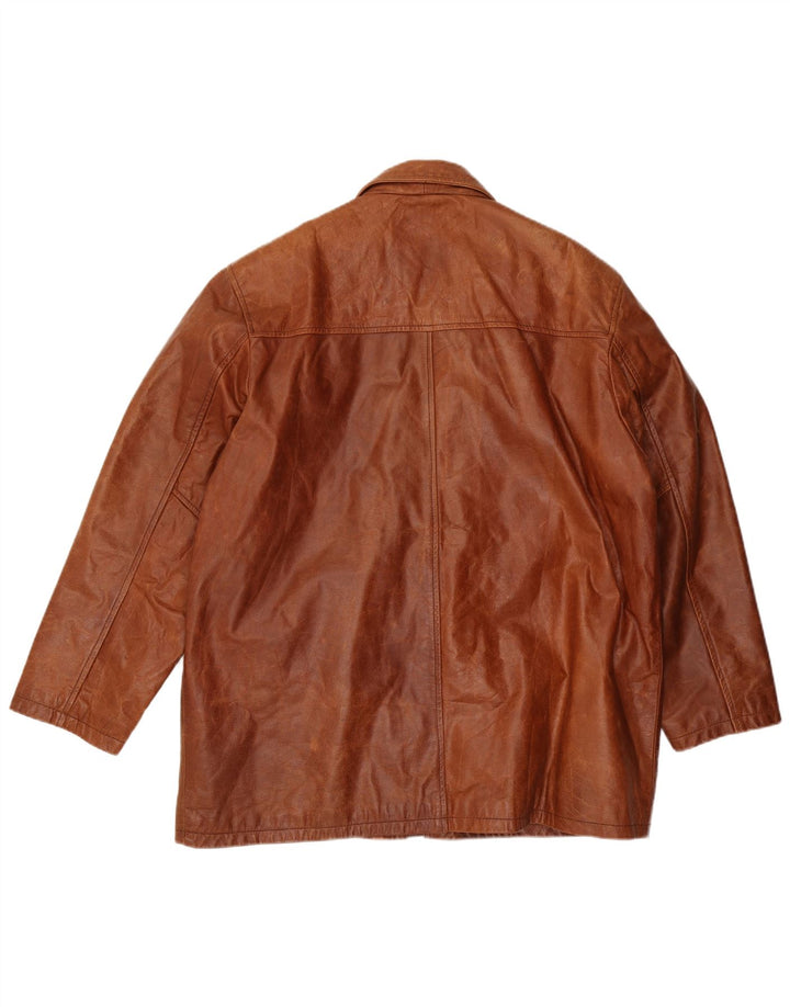 UNION RIVER Мужская кожаная куртка UK 42 XL Коричневая кожа