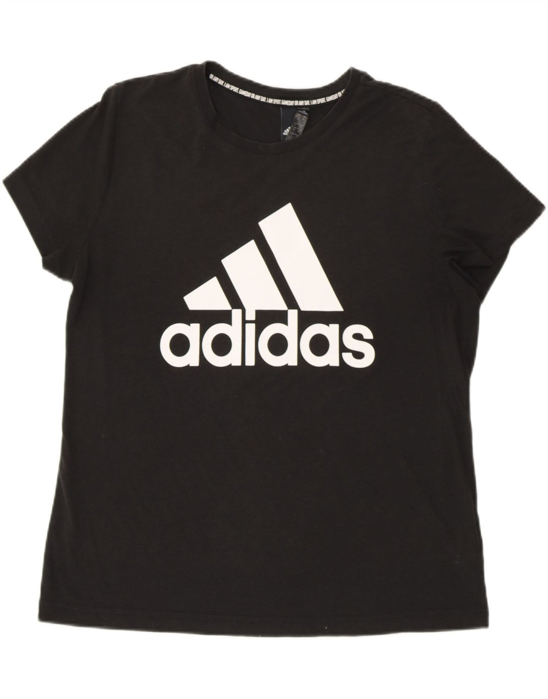 Женская футболка с рисунком ADIDAS Top UK 20/22 XL, черный хлопок