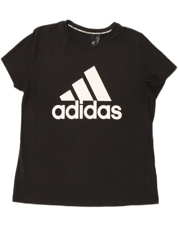 Женская футболка с рисунком ADIDAS Top UK 20/22 XL, черный хлопок
