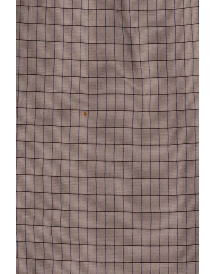 ERMENEGILDO ZEGNA Мужская рубашка, размер 41, 16, большая хлопковая клетка в белую клетку