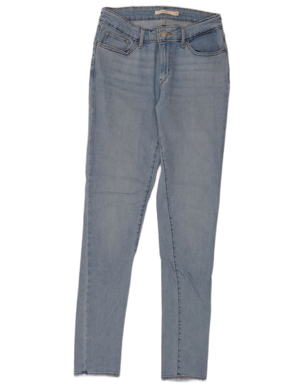 LEVI'S Womens 711 Skinny Jeans W28 L30 Blue Cotton