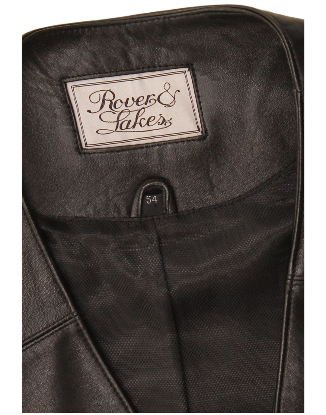 Жилет мужской кожаный ROVER&LAKES IT 54 XL Черный кожаный
