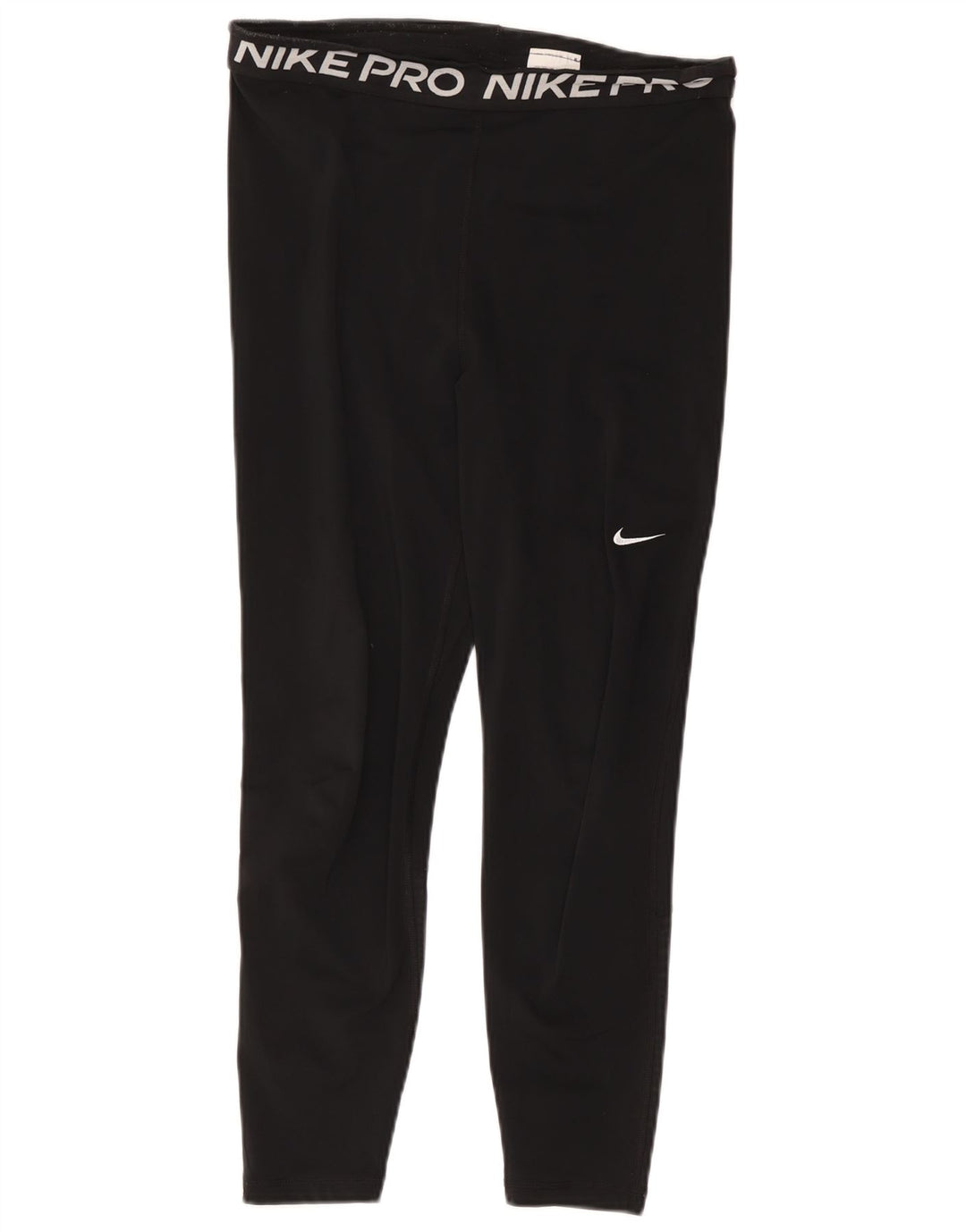 Женские укороченные леггинсы с рисунком Nike Dri Fit UK 14, большой черный полиэстер