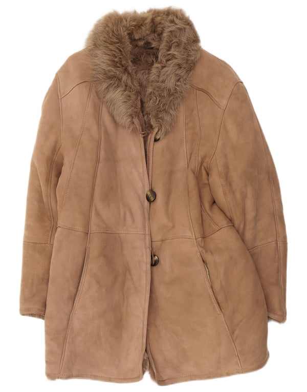 Винтажная женская дубленка IT 44 Medium Beige