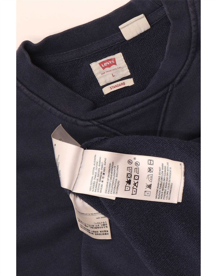 Мужской джемпер-толстовка Levi's Standard, большой темно-синий