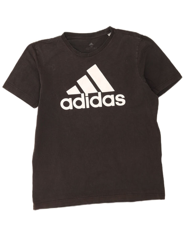 Мужская футболка с рисунком Adidas Top Medium Black Cotton