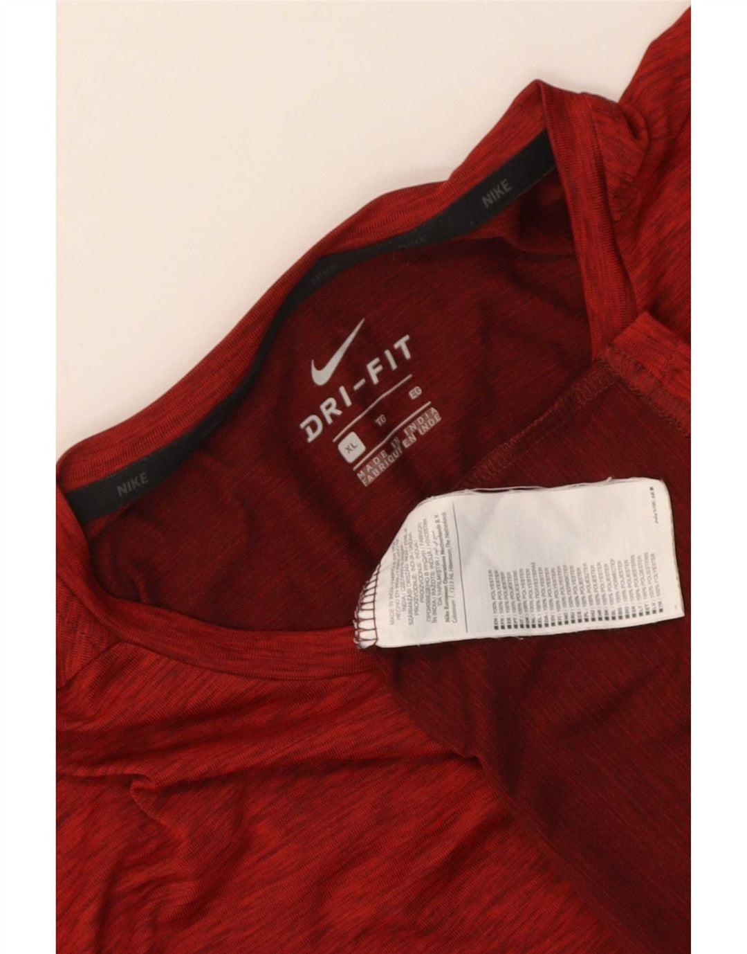Мужская футболка Nike Dri Fit Top XL, красный полиэстер с крапинками