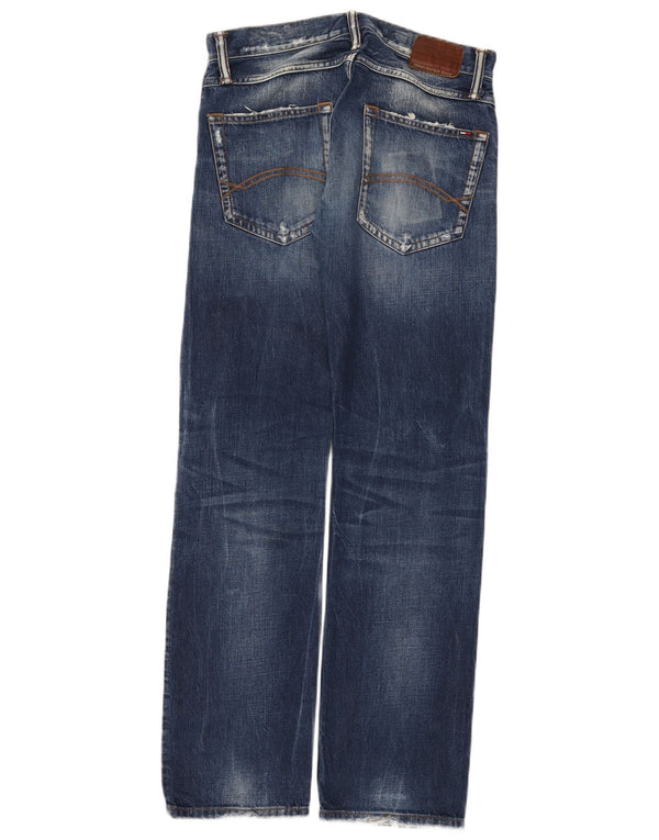 Женские прямые джинсы Tommy Hilfiger Ryder с потертостями стандартного размера W29 L32 синие