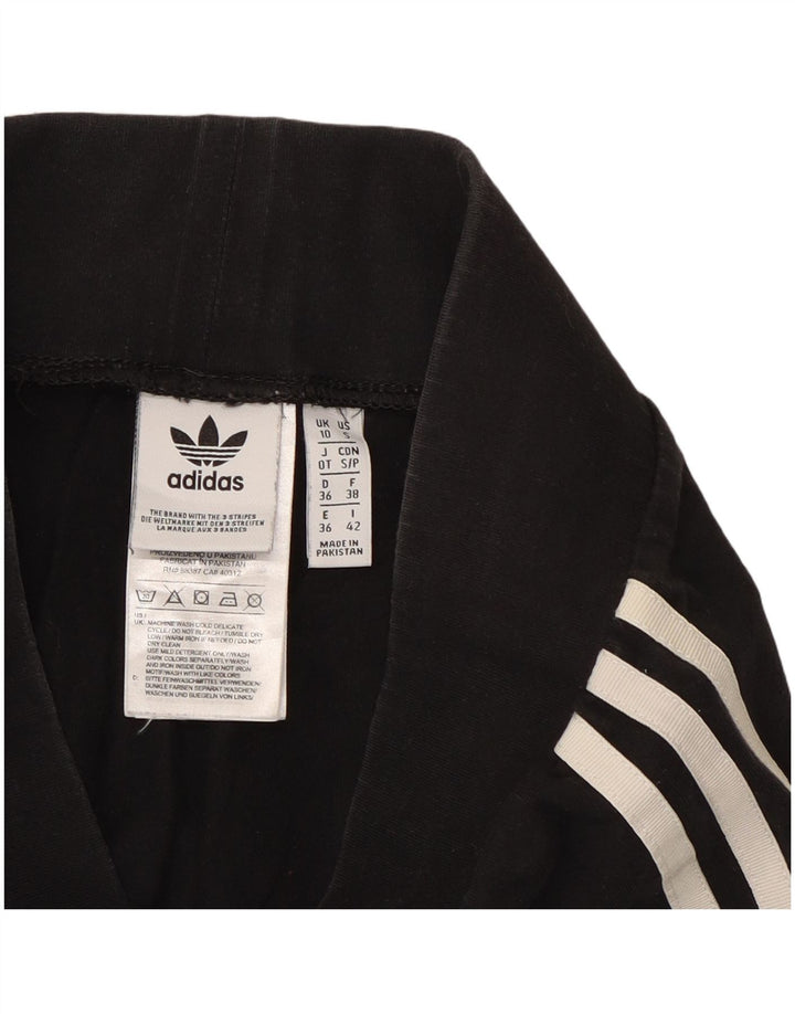 Женские леггинсы Adidas UK 10, маленькие черные хлопковые