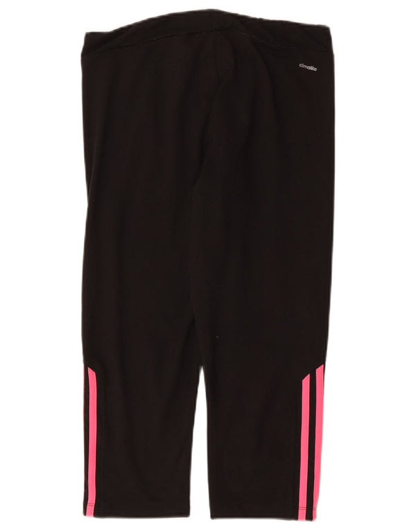 Женские леггинсы-капри Adidas Climalite UK 12/14, средний черный полиэстер