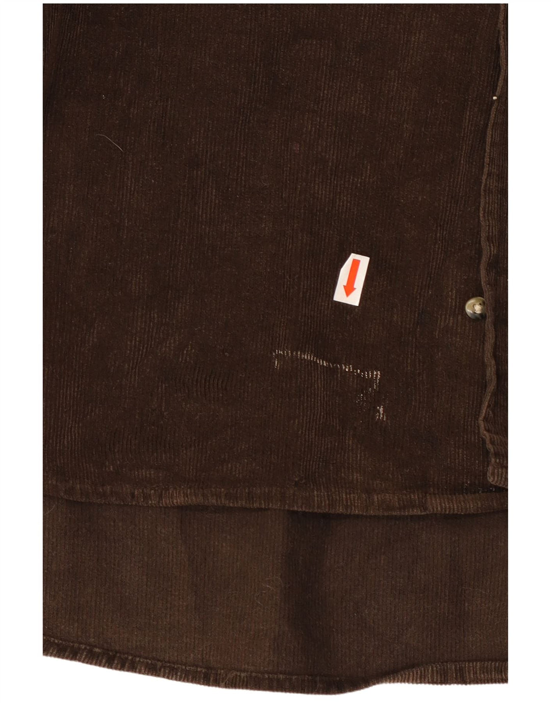 CONTE OF FLORENCE Мужская вельветовая рубашка 2XL коричневая, хлопок