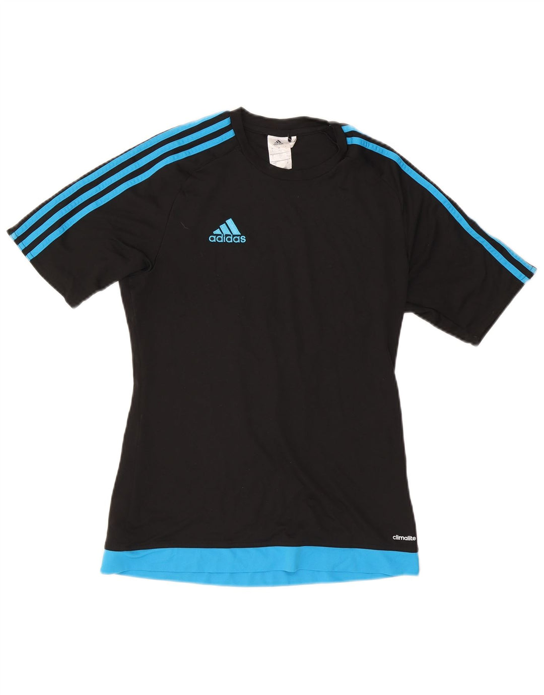 Мужская футболка Adidas Climalite, маленький черный полиэстер с цветными блоками