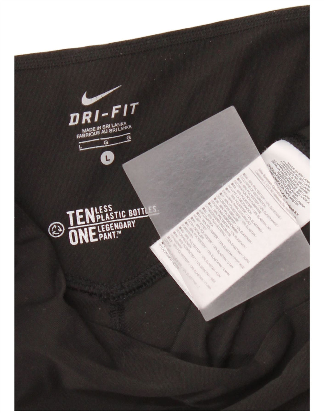 Женские леггинсы Nike Dri Fit UK 16, большие черные полиэстер