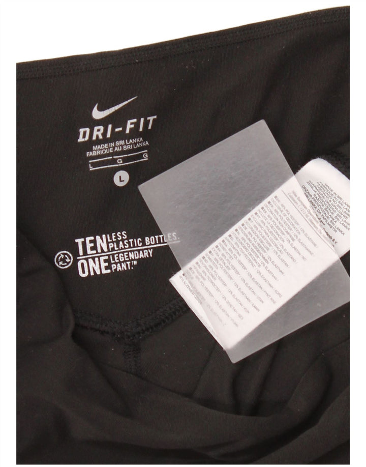 Женские леггинсы Nike Dri Fit UK 16, большие черные полиэстер