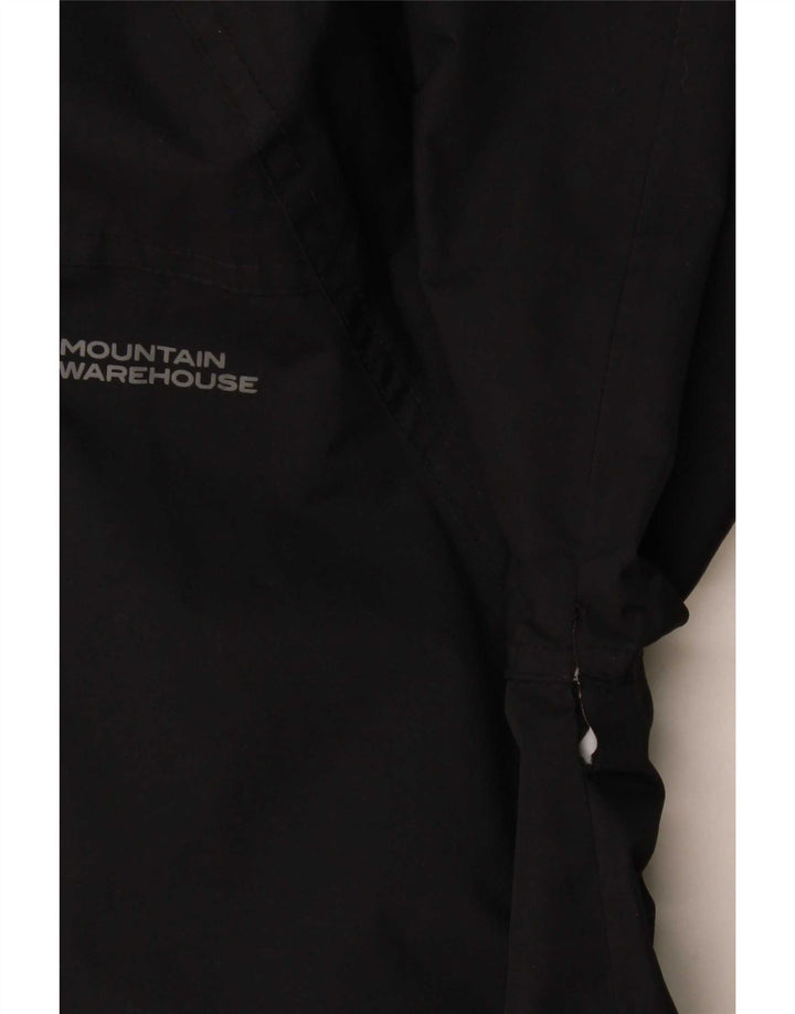 Мужская дождевик с капюшоном Mountain Warehouse UK 36, маленький черный полиэстер