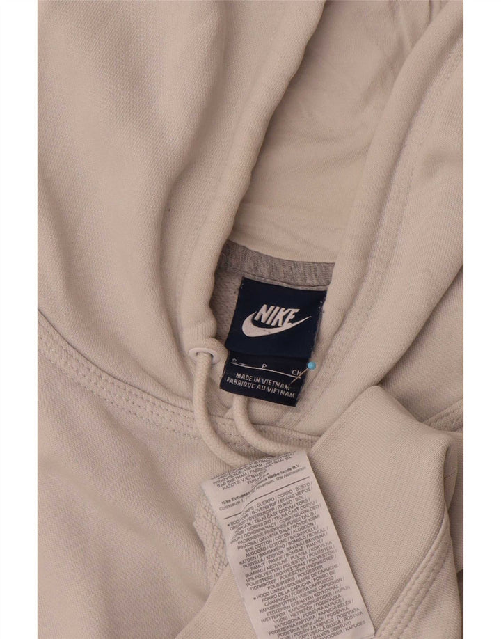 Мужской джемпер с капюшоном Nike, маленький серый, хлопковый