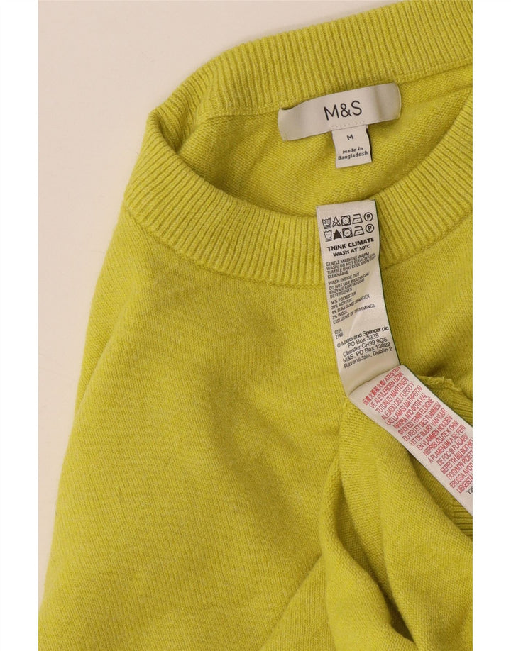 Женский джемпер с круглым вырезом Marks & Spencer UK 14, средний желтый
