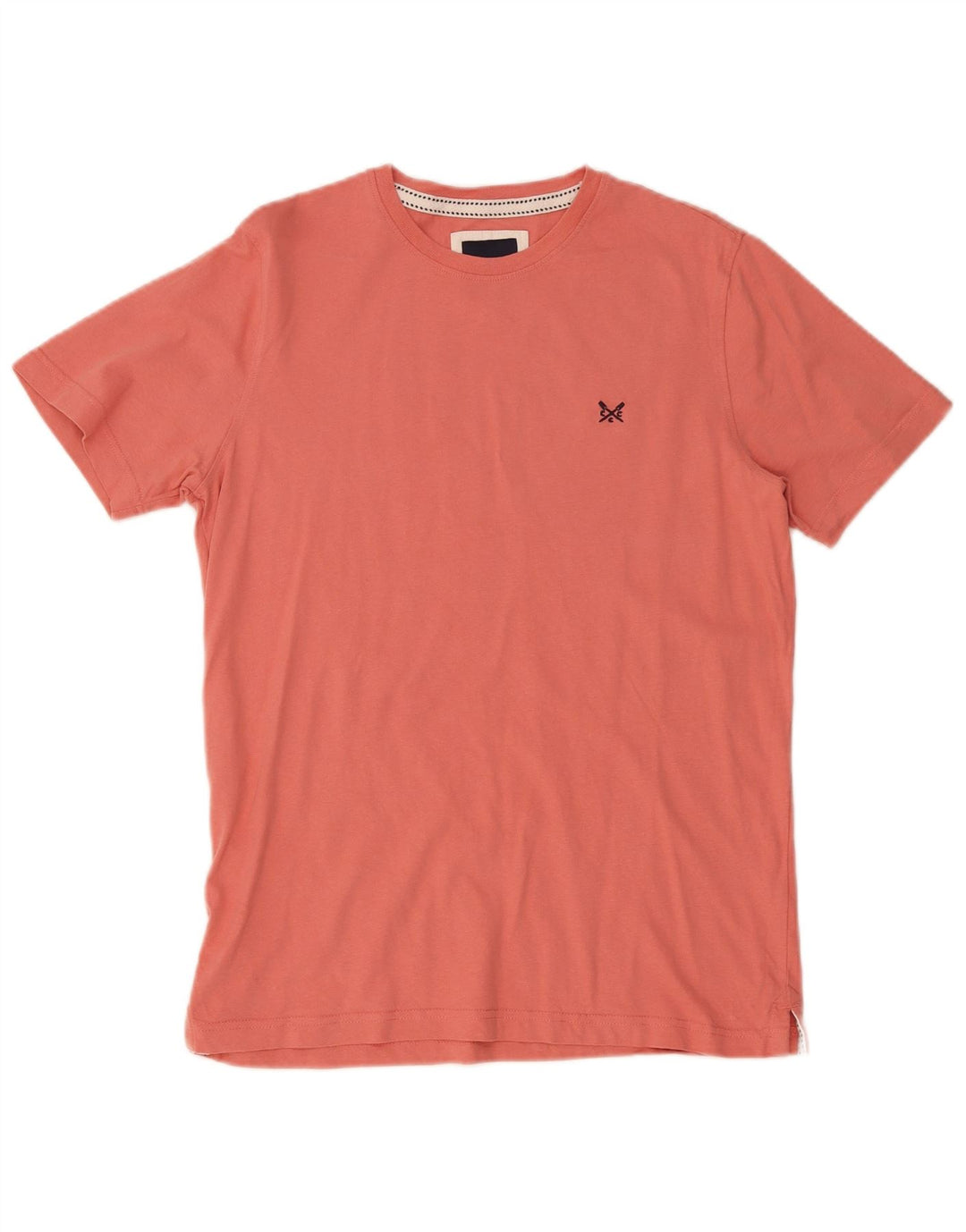 Crew Clothing Мужская футболка из хлопка среднего размера розового цвета