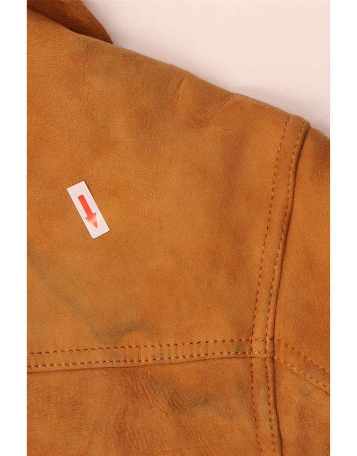 Винтажное мужское пальто из овчины IT 48 Medium Beige Leather