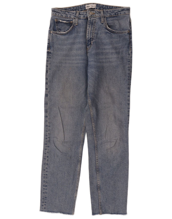 Женские прямые джинсы Zara EU 38, маленькие W28 L28, синие